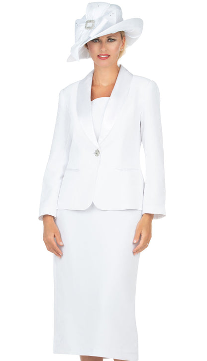 Giovanna 0826B-WHT Church Suit