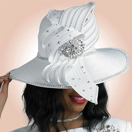 Lily And Taylor H928-WHT Church Hat