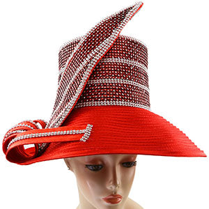 9108-RED Sunday Hat