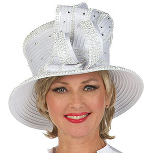 Giovanna HR22131-WHT Church Hat