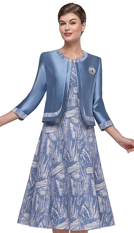 Serafina 6448-BLU Jacket Dress