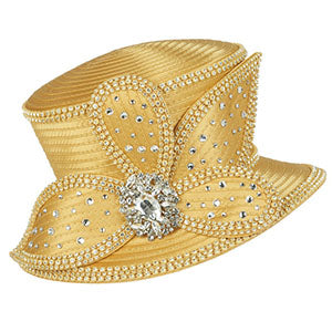 Giovanna HR22132-GLD Church Hat