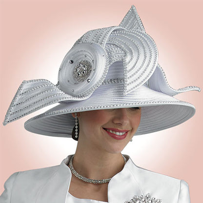 Lily And Taylor H942-WHT Church Hat