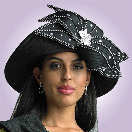 Lily And Taylor H392-BLK Church Hat