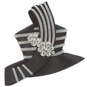 Giovanna HR22133-BLK Church Hat