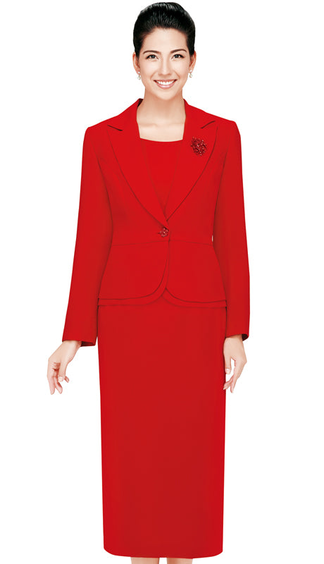 Nina Massini 2429-RED Church Suit