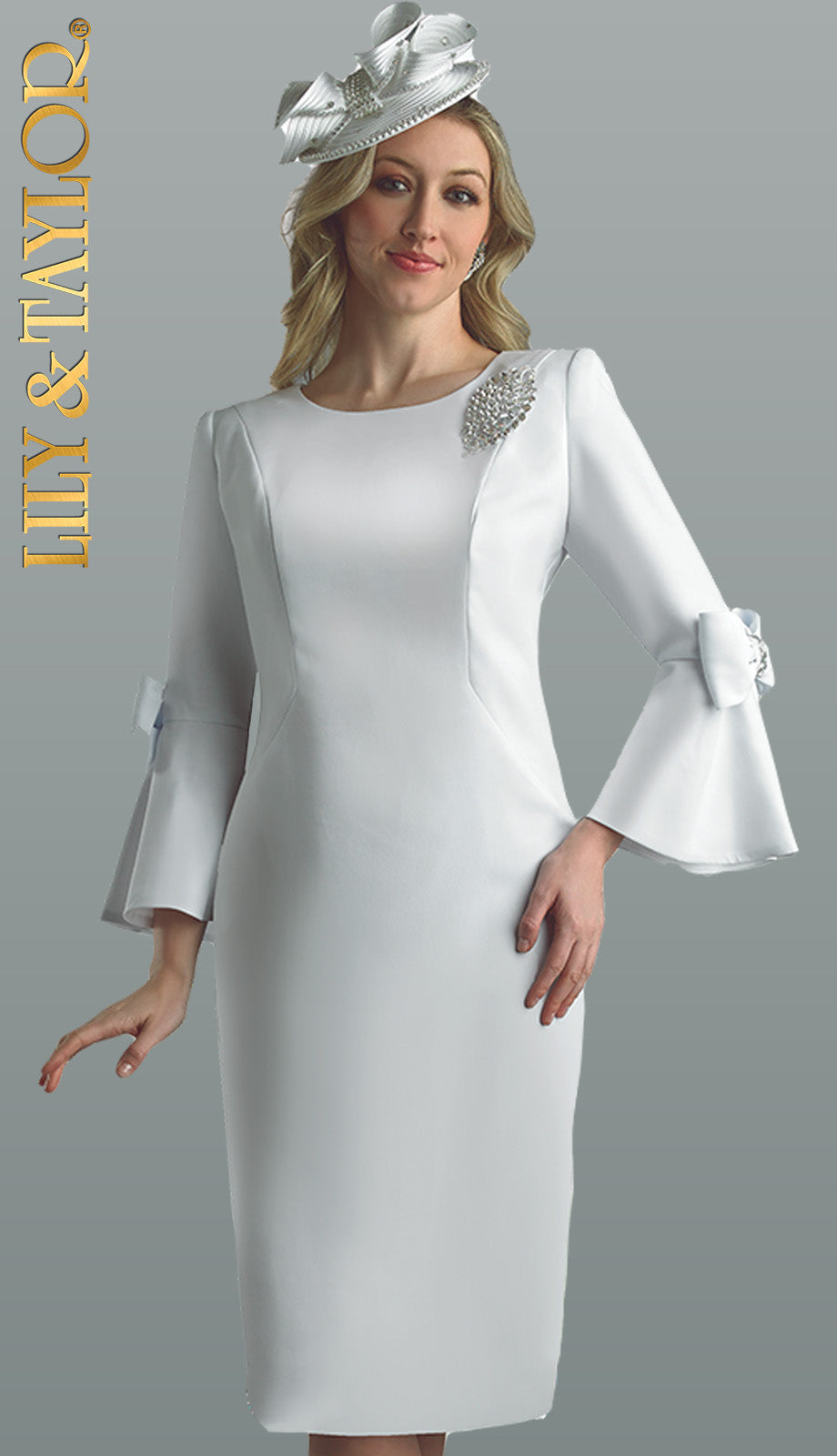 Lily And Taylor 4154-IVO Church Dress