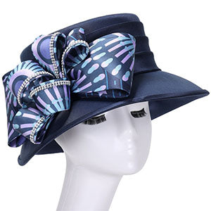 Giovanna H0960-NVY Church Hat