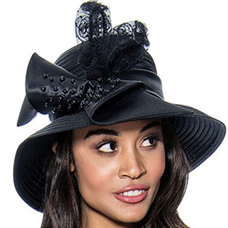 Stellar Looks SL1452-BLK-IH Church Hat