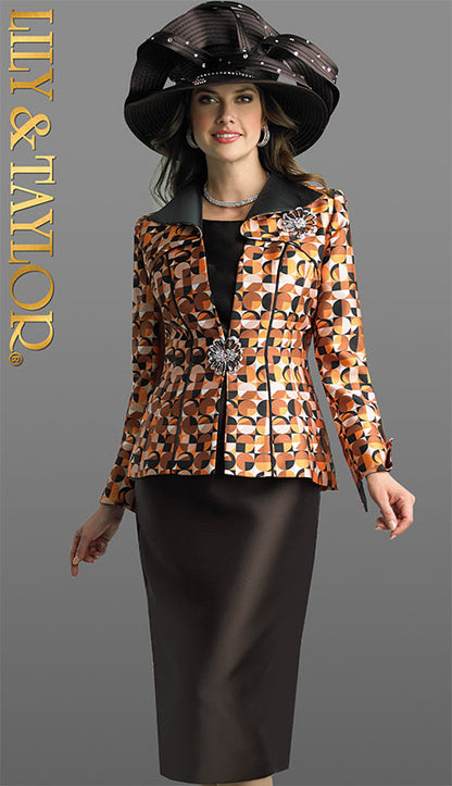 Lily And Taylor 4814-BRM Church Suit