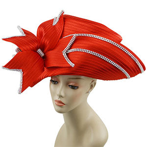 9118-RED Sunday Hat