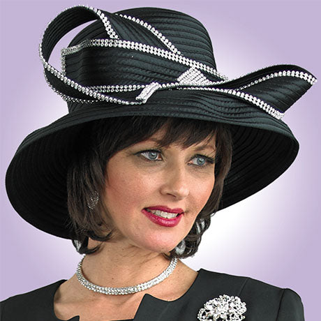 Lily And Taylor H1009-BLK Church Hat