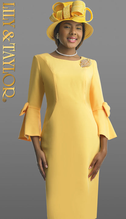 Lily And Taylor 4154-YLW Church Dress