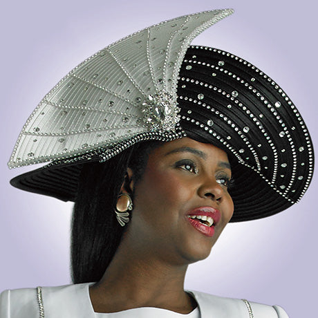 Lily And Taylor H391-BWI Church Hat