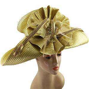 9123-GLD Sunday Hat