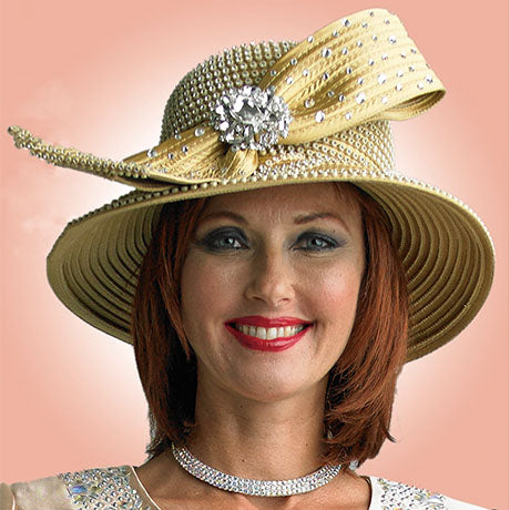 Lily And Taylor H417-GLD Church Hat