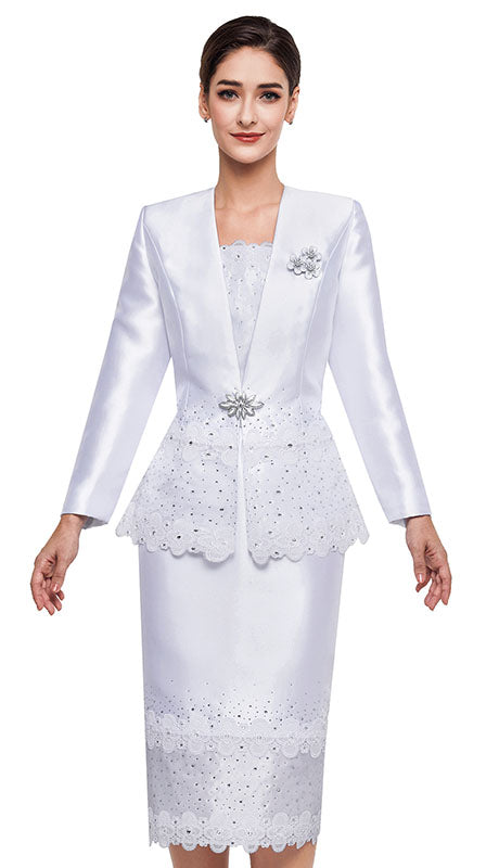 Serafina 4210-WHT Church Suit