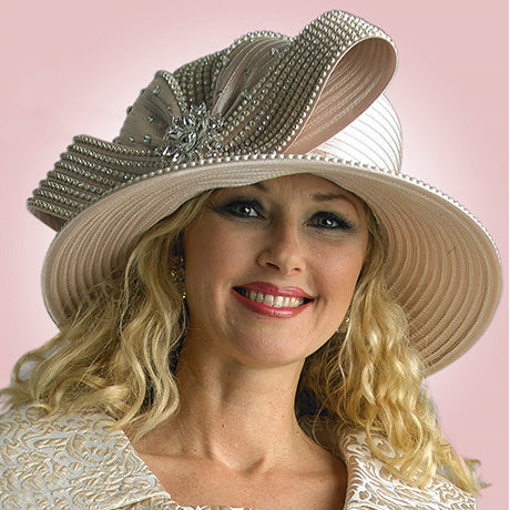 Lily And Taylor H394-GLD Church Hat