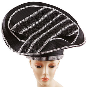 9125-BLK Sunday Hat