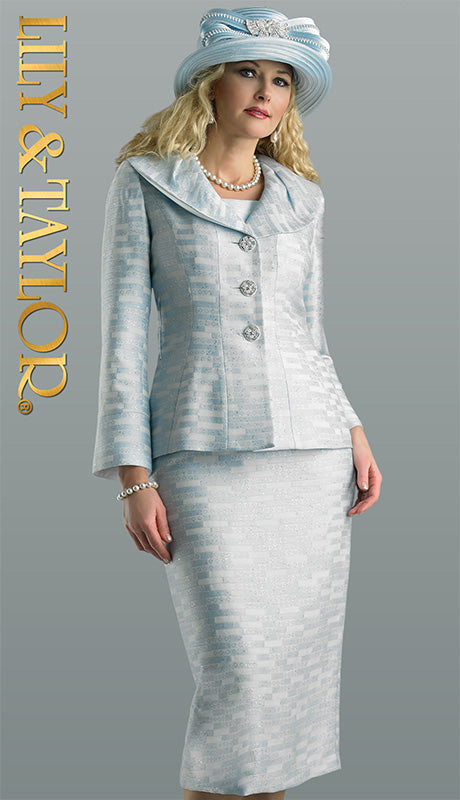 Lily And Taylor 4660-BLU Church Suit