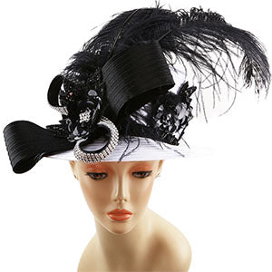 9129-BLK Sunday Hat