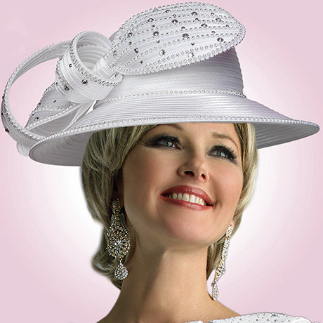 Lily And Taylor H398-WHT Church Hat