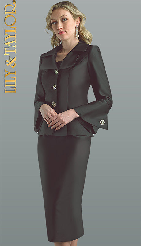 Lily And Taylor 4107-BLK Church Suit