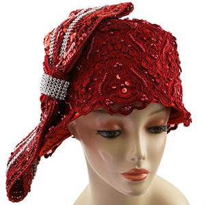 9133-RED Sunday Hat