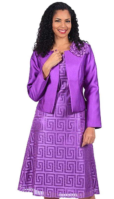 Diana Couture 8619-PUR Church Dress