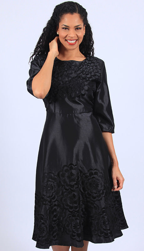 Diana Couture 8219-BLK Church Dress