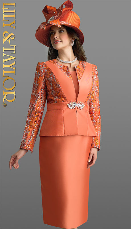 Lily And Taylor 4776-H Church Suit-Hat