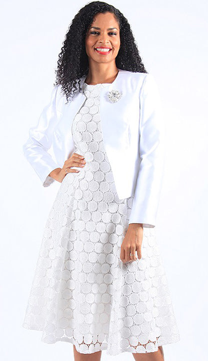 Diana Couture 8629-WHT Church Dress