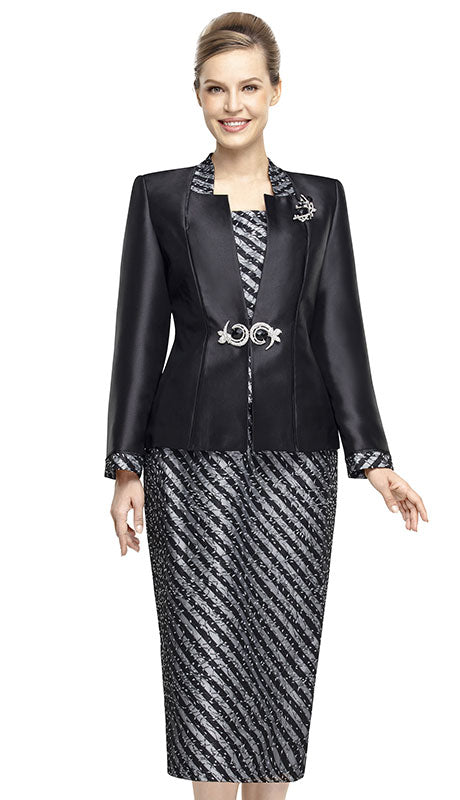 Nina Massini 3058-BLK Church Suit