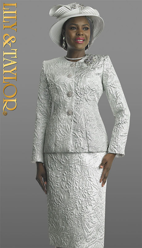 Lily And Taylor 4805-WHT Church Suit