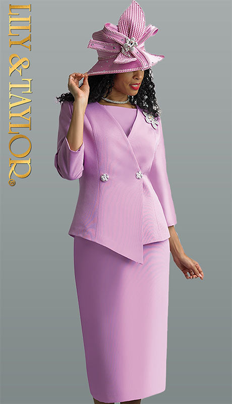 Lily And Taylor 4588-H Church Suit-Hat