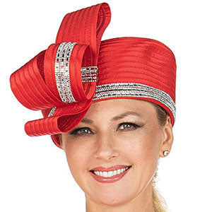 Giovanna HR22123-RED Church Hat