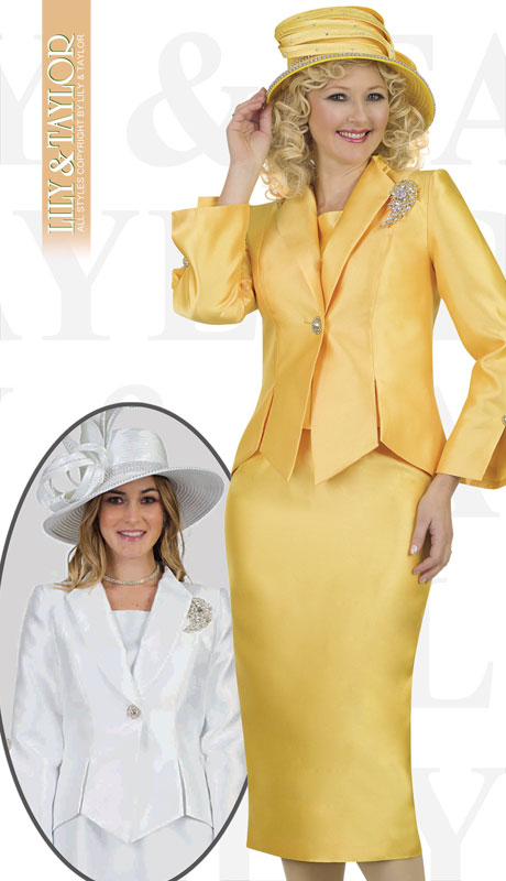 Lily And Taylor 4343-YE-IH Church Suit