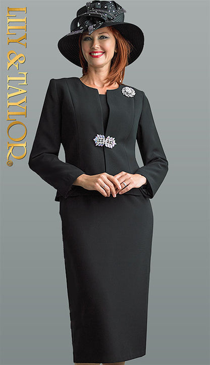 Lily And Taylor 3052-BLK Church Suit