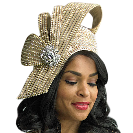 Lily And Taylor H951-GLD Church Hat