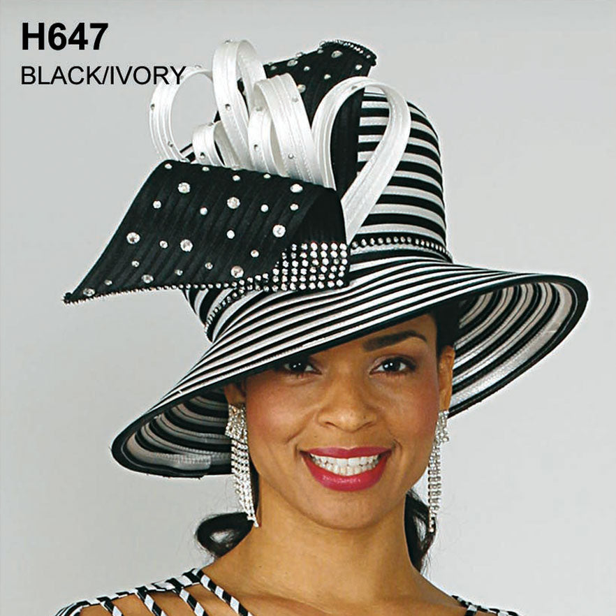 Lily And Taylor H647-BL-QS Church Hat