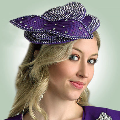 Lily And Taylor H739-PUR Church Hat