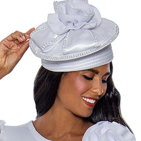 Stellar Looks SL1552-WHT-IH Church Hat