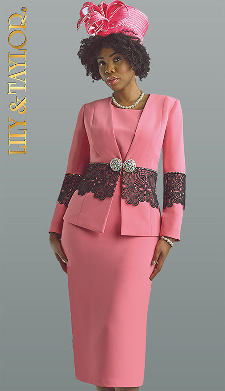 Lily And Taylor 4636-H Church Suit-Hat