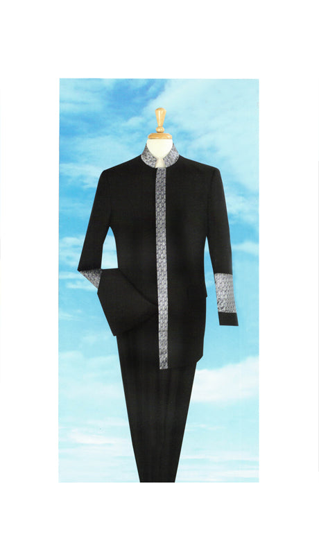 Sapphire Collection Mens Church-1-BLK Pastor Suit – Church Suits Fast