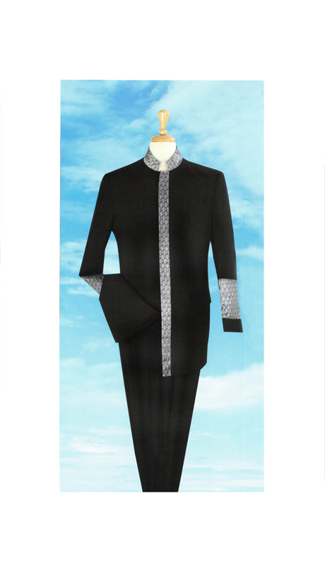 Sapphire Collection Mens Church-1-BLK Pastor Suit
