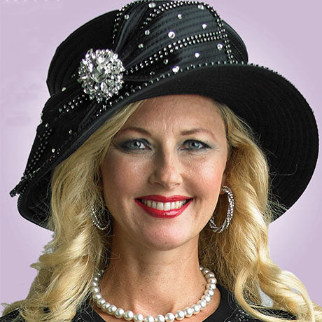 Lily And Taylor H1006-BLK Church Hat