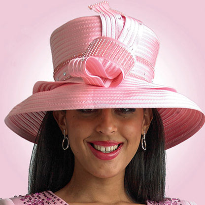 Lily And Taylor H1008-PNK Church Hat