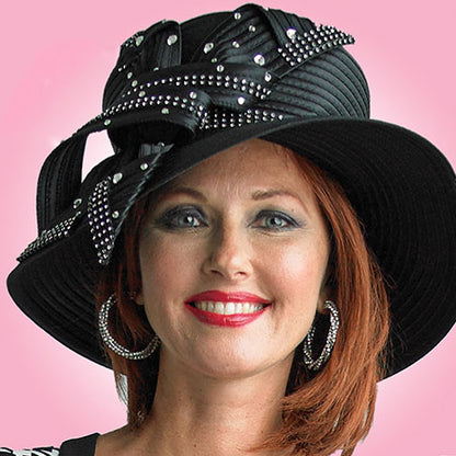 Lily And Taylor H1012-BLK Church Hat