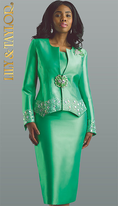Lily And Taylor 4498-PGRN Church Suit