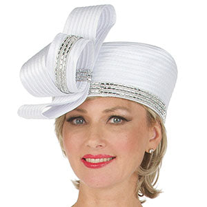 Giovanna HR22123-WHT Church Hat